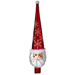 Baumspitze "Weihnachtsmann", Rot, 30Cm