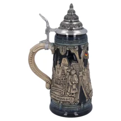 Bierkrug Mit Zinndeckel 