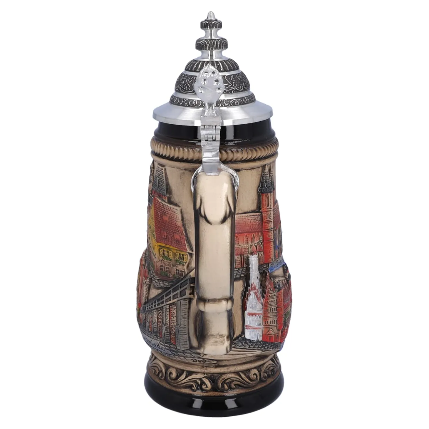 Bierkrug Mit Zinndeckel "Rothenburg", Natur, 0,5L