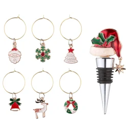 Flaschenstopper-Set "Weihnachtsmutze"