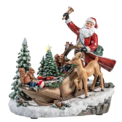Geschenkeschlitten Mit Tieren, Spieldose