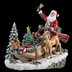 Geschenkeschlitten Mit Tieren, Spieldose