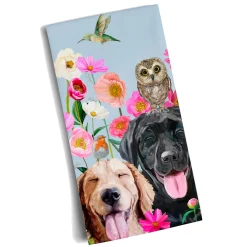 Geschirrtuch Hunde Und Vogel