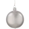 Glaskugel Grau, Glanzend, 7 Cm