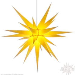 Herrnhuter Papierstern, Gelb, 80Cm