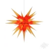Herrnhuter Papierstern, Rot/Gelb, 70Cm