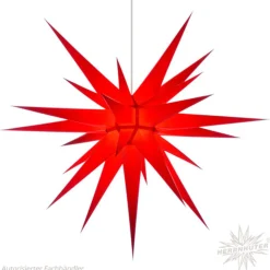 Herrnhuter Papierstern, Rot, 80Cm