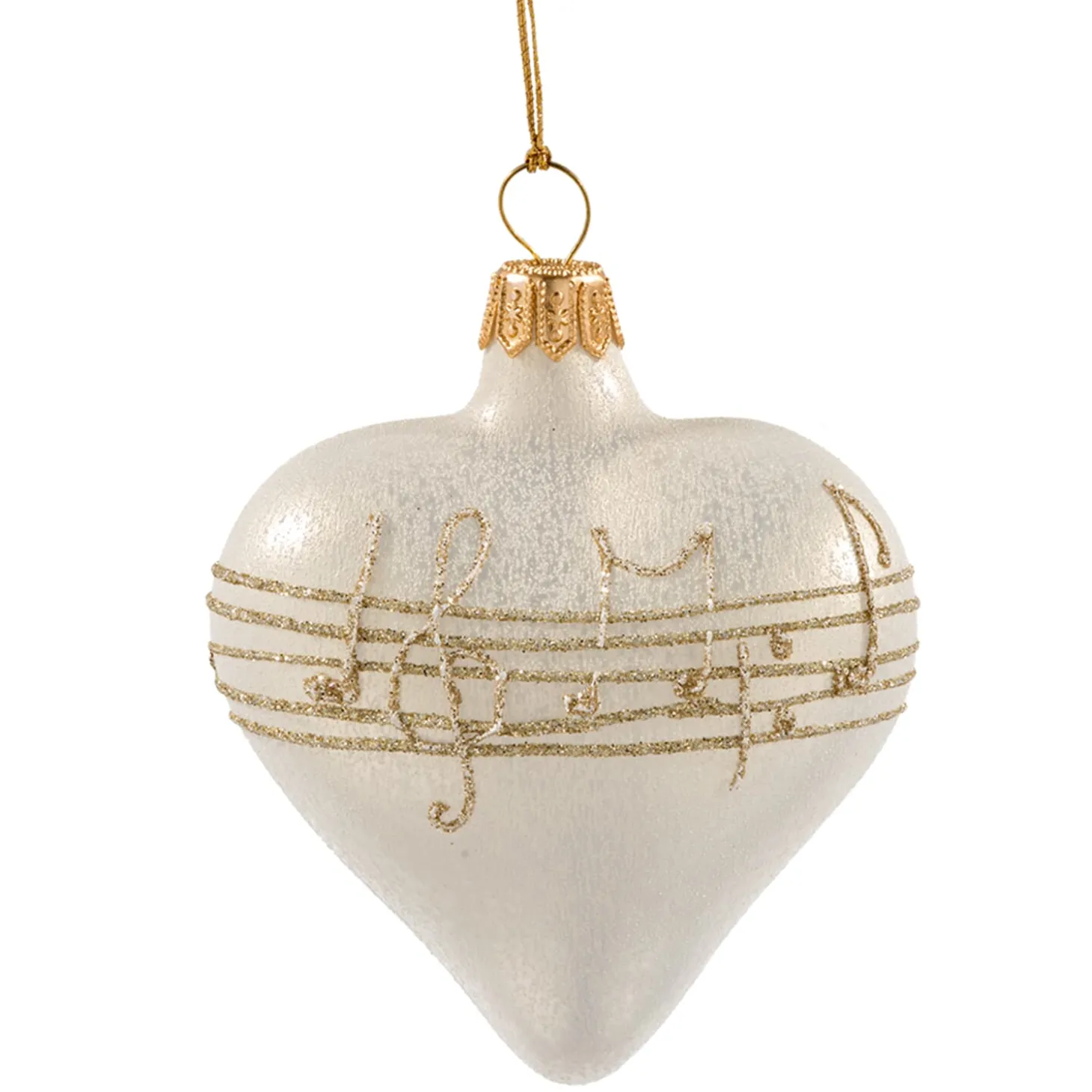 Herz Cremefarben Mit Notenband