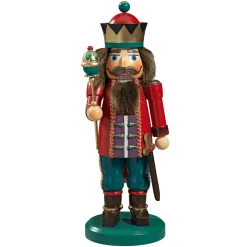 Holzknackl "Konig" Rot, 25Cm