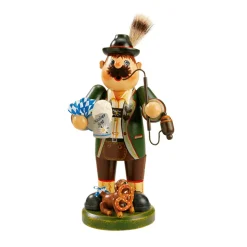 Holzknoddl "Bayer Mit Hund", Rauchermannchen