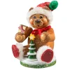 Holzknoddl "Weihnachtsteddy", Rauchermannchen