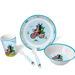 Kindergeschirr-Set "Der Kleine Maulwurf" Auf Motorrad