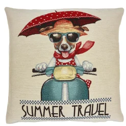 Kissenhulle "Ein Hund Auf Sommerreise"