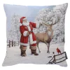 Kissenhulle "Weihnachtsmann Mit Hirsch"