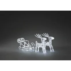 Led Acryl Schlitten Mit Rentieren