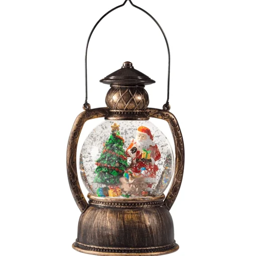 Led Schneelaterne "Bescherung", 20 Cm