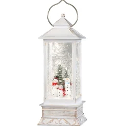 Led Schneelaterne "Schneemanner", 27,5 Cm