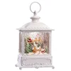 Led Schneelaterne "Weihnachtsmanns Reise", 25 Cm
