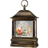 Led Schneelaterne "Weihnachtsmann Im Schlitten", 25Cm