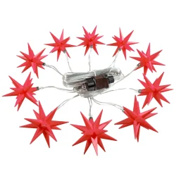 Led Sternenkette Mit 10 Sternen, Rot