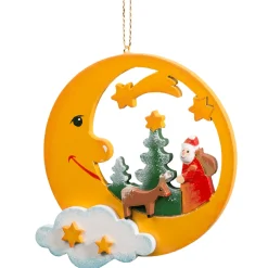 Mond Mit Weihnachtswald