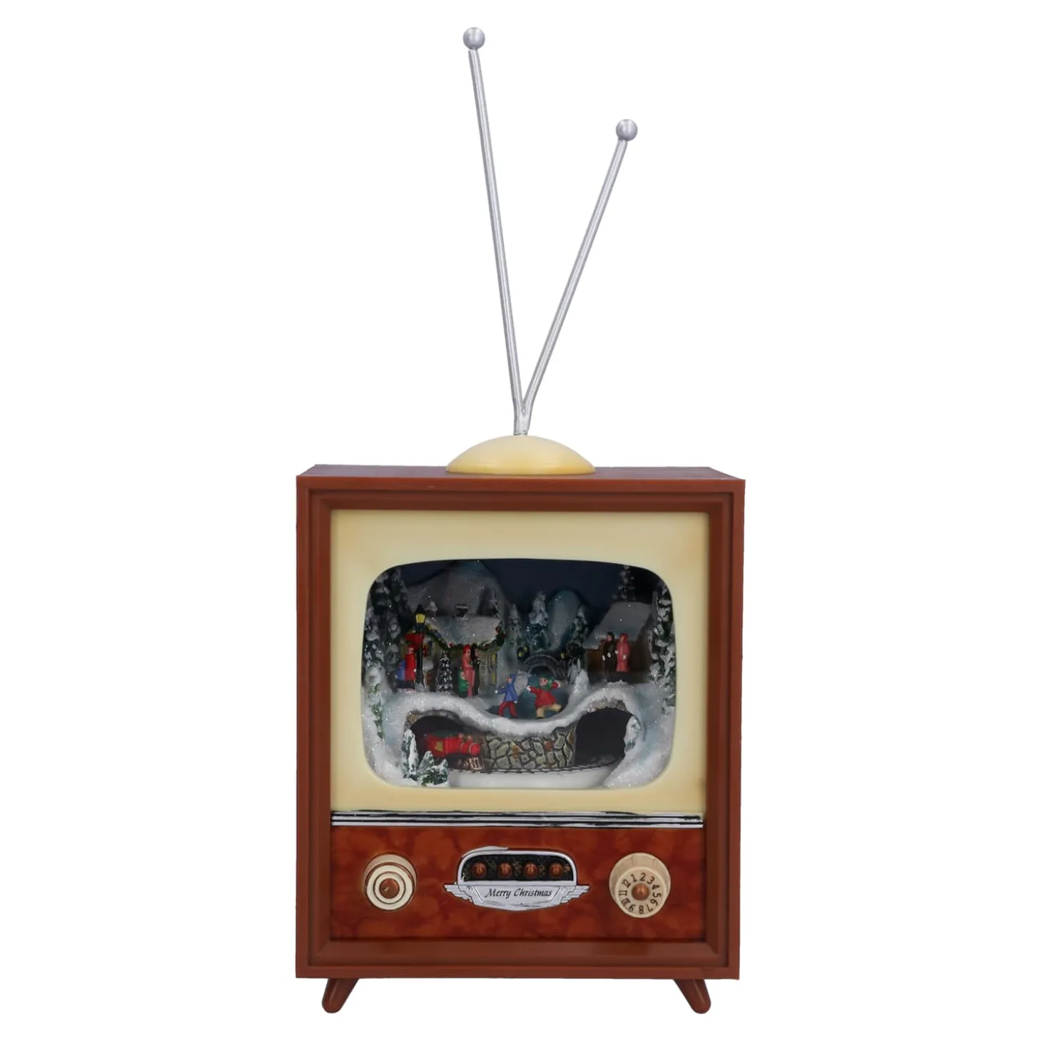 Nostalgiefernseher "Weihnachtszug", Spieldose