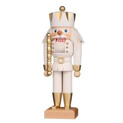 Nusknacker "Konig", Weis/Gold, 27Cm