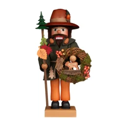 Nusknacker "Waldmann Mit Herbstlichen Kranz", 47Cm