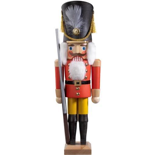 Nussknacker "Gardesoldat", Rot/Lasiert, 40 Cm