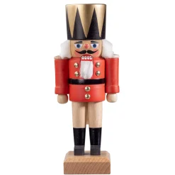 Nussknacker "Konig", Rot/Lasiert, 20,5 Cm