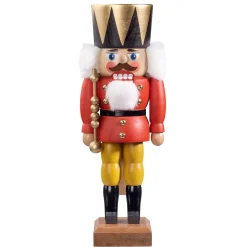 Nussknacker "Konig", Rot/Lasiert, 30 Cm