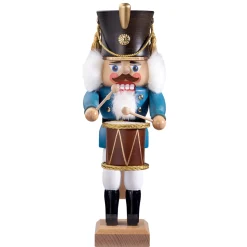 Nussknacker "Trommler", Blau/Lasiert, 30 Cm