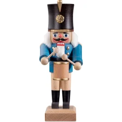 Nussknacker "Trommler", Blau/Lasiert, 20,5 Cm