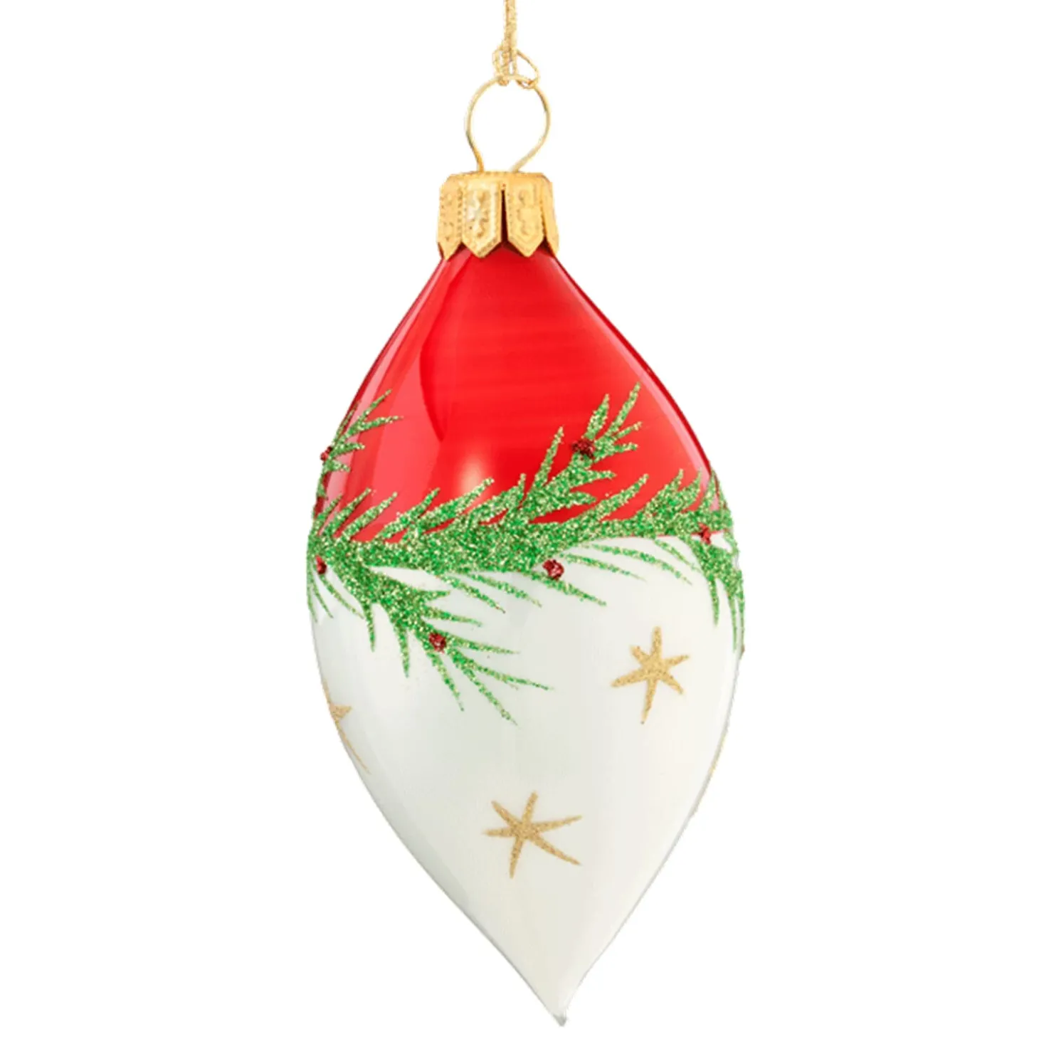 Olive Rot-Weis Mit Zweig Und Sternchen