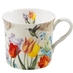 Porzellantasse Tulpen Und Vogel