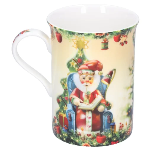 Porzellan-Tasse "Weihnachtsmann Im Sessel"