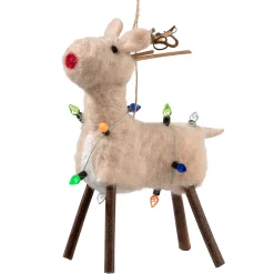 Rentier Mit Lichterkette Aus Filz