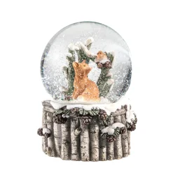 Schneekugel "Fuchs Mit Rotkehlchen"