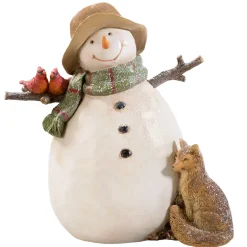 Schneemann Mit Fuchs