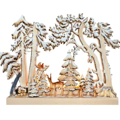 Schwibbögen "Winterwaldszene", 230V Mit Usb A-Anschluss