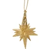 Stern Mit Glimmer, Gold, 6 Cm
