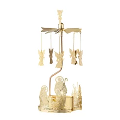 Teelicht-Karussel "Heilige Familie", Gold