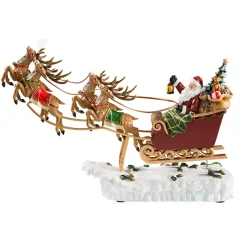 Weihnachtsmann Im Rentierschlitten